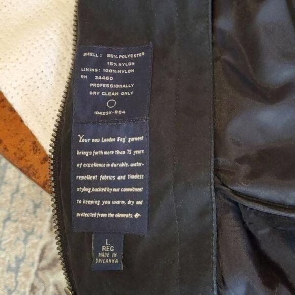 London Fog Black 2 in 1‎ Zip/Snap Insulated Lined Hooded Bomber Sz. L Jacket - Picture 10 of 14